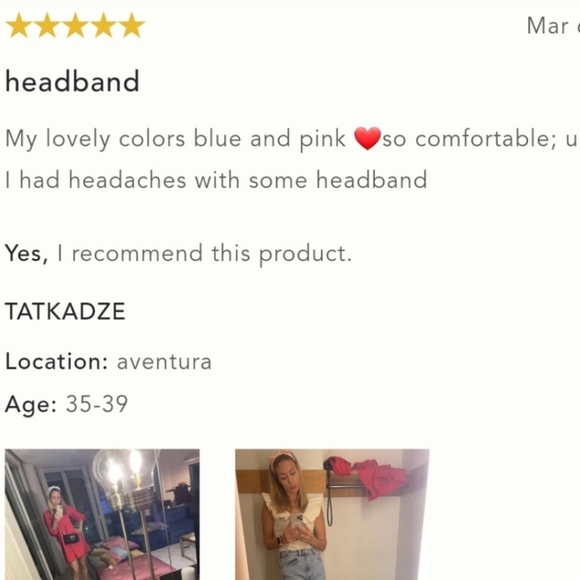 Anthropologie Elettra Bow Headband- pale sky blue - Picture 9 of 10